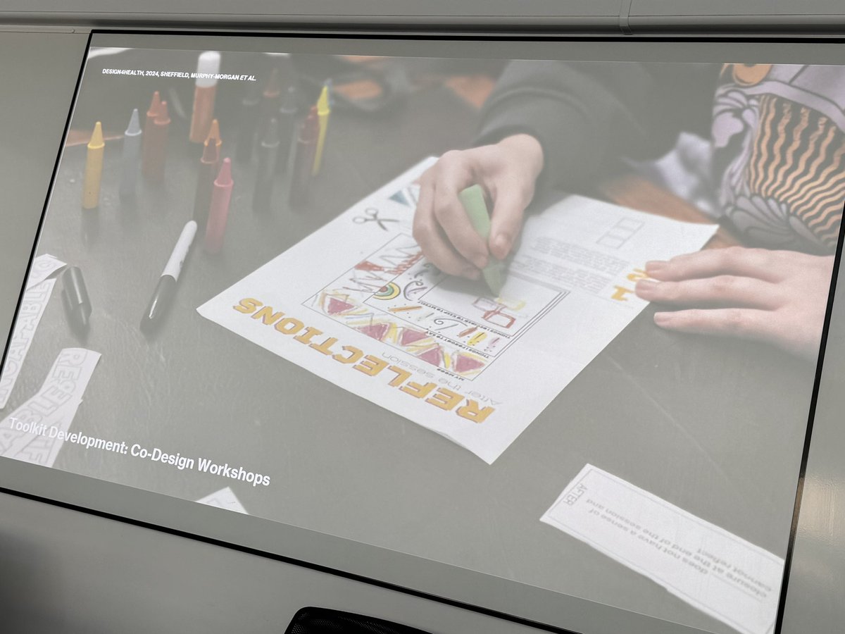 TheCyberPsyche's tweet photo. Great first session of the day at #D4H2024 earlier. @ClaireMorganM did the @RHEDC_Project team proud, with a fantastic presentation of our co-created animation &amp; toolkit to support remote healthcare for eating disorders ✨ #design4health https://t.co/JNNcaPGgPQ
