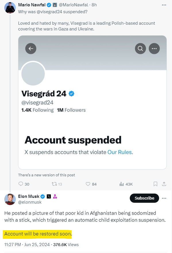 goodetrades's tweet photo. Come to X, where popular accounts can post photos of child rape and Elon Musk will personally restore their account after it gets auto-banned. Musk is the real pedo guy. https://t.co/FCkJp0QnN2