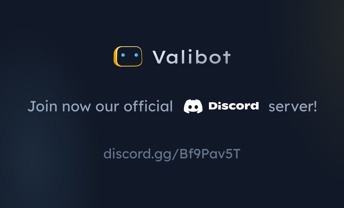 Feel free to join <a href="/valibot/">Valibot</a>'s brand new Discord server to learn and discuss with other community members. discord.gg/Bf9Pav5T