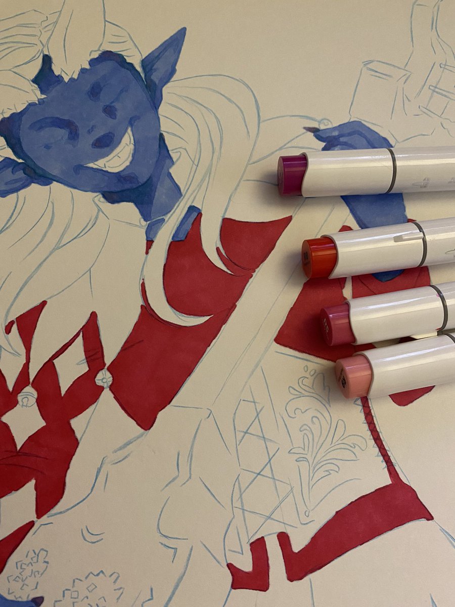 Finally started working on this again ✨I need to remember to breath when laying down that first layer 🤣