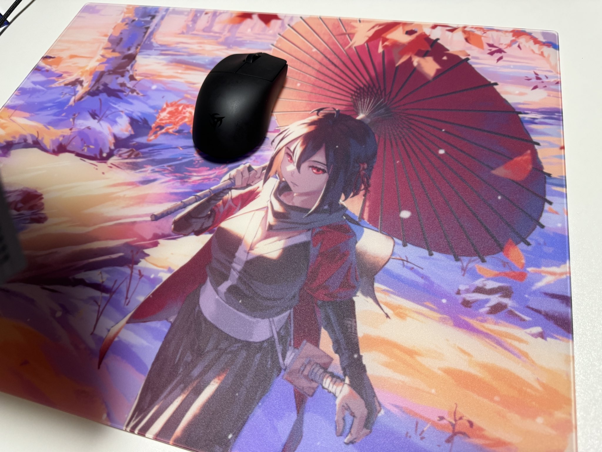 Yuki Aim Glass Mousepad Kitsune Large Yuki Aim Glass Mousepad