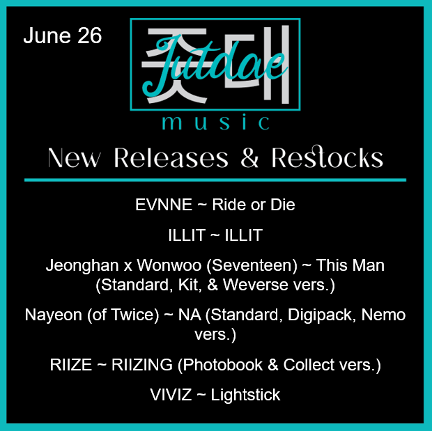 JutdaeMusic's tweet photo. ✨ Wednesday Restock ✨

VIVIZ Lightsticks are here! Come grab yours in time for the concert! And check out the other new releases that have arrived! Now available at the store and on our website for pick-up and shipping. 

#jutdae #jutdaemusic #kpopclt #kpopshop #kpopstore https://t.co/6lg3qO8B1x