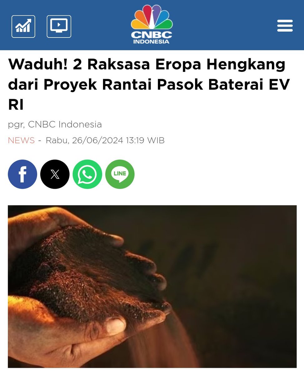 TungguinYa's tweet photo. .
.
Satu per satu Investor Asing RONTOK
Dua Raksasa Investor Nickel BATAL INVEST

Pemuja Jokowi masih mau bilang Jokowi Hebat ??!!

Kepercayaan Asing betul betul sudah Hancur terhadap Negri ini .. Inilah dampak dari cawe cawe Jokowi terhadap hukum di Negri ini .. Asing jadi sudah tidak percaya lagi kepada Indonesia

Investor yang sudah tanam Dana, sejak awal tahun ramai ramai tarik dana ..
Sekarang Investor yang mau taroh dana pun batal taroh dana

Mau jadi apa Negara ini Bro @jokowi ??!!!
.
.