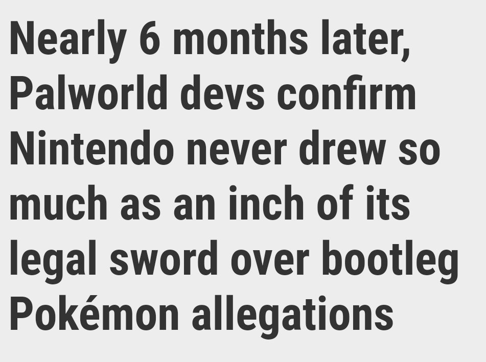 MythicRuss's tweet image. Remember when all the pokemon fans were crying about palworld ripping off pokemon!?! Remember when Nintendo were like we've received a high number of cry babies complaining about palworld and will investigate!?!