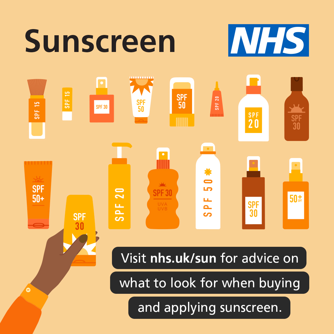 It's vital that you try to avoid getting sunburn - it can increase your risk of developing skin cancer. 

Read our advice on what to look for when buying and applying sunscreen. 

➡️nhs.uk/sun