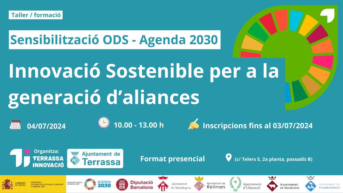👉 Saps quins són els secrets de la innovació i la sostenibilitat?
👉 Pots utilitzar les eines bàsiques per innovar?
👉 Coneix la importància estratègica per crear aliances d'innovació i la connexió amb les Cadenes de Valor

✍️forms.office.com/e/NrZ0h3Nqph

<a href="/immaperez/">immaperez #InnovaciónSostenible</a> <a href="/trsinnovacio/">Terrassa Innovació</a>