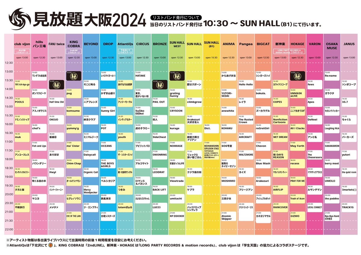 HATAKE_awaJ's tweet photo. 【💥見放題大阪 タイムテーブル解禁💥】
2024.07.06(土)
[見放題 大阪 2024]

HATAKEはCIRCUSにて
13:00~ トッパーで出演します！

🎫
イープラス:https://t.co/h4r1dKQqFw
ローチケ:https://t.co/yVrNK0gww9 https://t.co/bEvu6LoeB4
