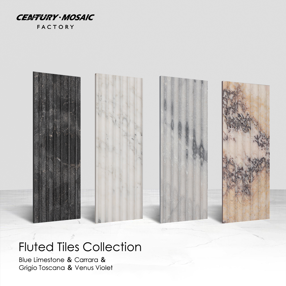 centurymosaic's tweet image. Introducing Century Mosaic's fluted tiles! Fluted tiles are making a lasting impression on interior designs. 

Contact us for more materials and fluted surfaces from narrow grooves to thicker flutes. 

#Centurymosaic #flutedpanel #marblewholesale #interiordesign #DesignTrends