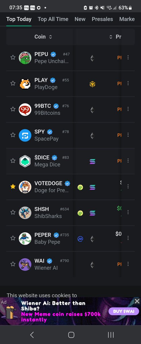 EmmaElzer's tweet photo. @TheCryptoDev_ Definitely VoteDoge,  top performer on @gemsradarcom https://t.co/Y13qpjtbHr