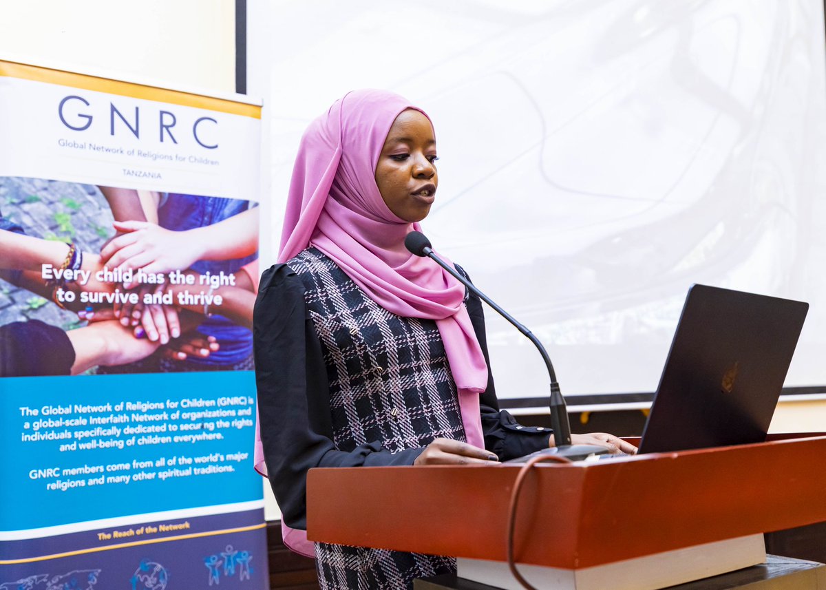 ArigatouGNRC's tweet photo. “Despite efforts by the #GNRC members &amp; faith communities, more needs to be done; more children than ever are facing harm and abuse, multidimensional poverty and displacement” 

@Halima_W_Hamisi GNRC Youth Coordinator 

#GNRCSixthForum #DaresSalaamPreForum #Interfaith_ASC https://t.co/STLCCAaAyi
