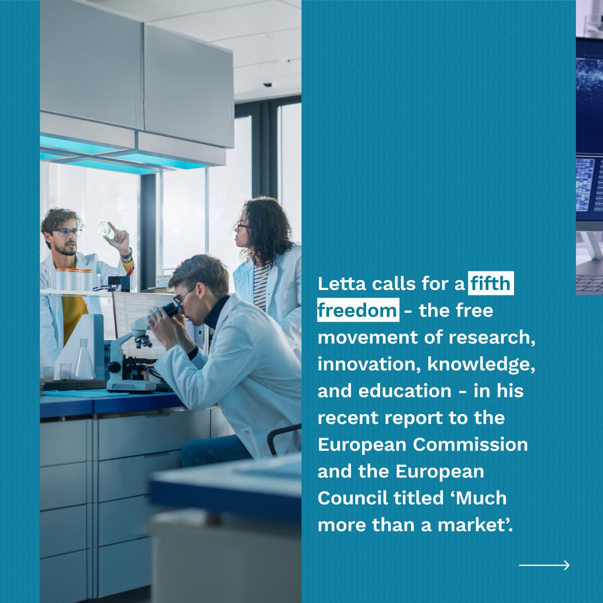 EUScienceInnov's tweet photo. Free movement of #research & #innovation will be central to renewing Europe’s Single Market.
Read @EnricoLetta’s interview with Horizon Magazine here ➡️ https://t.co/iq2834XlGY
#ResearchImpactEU #HorizonMagazine