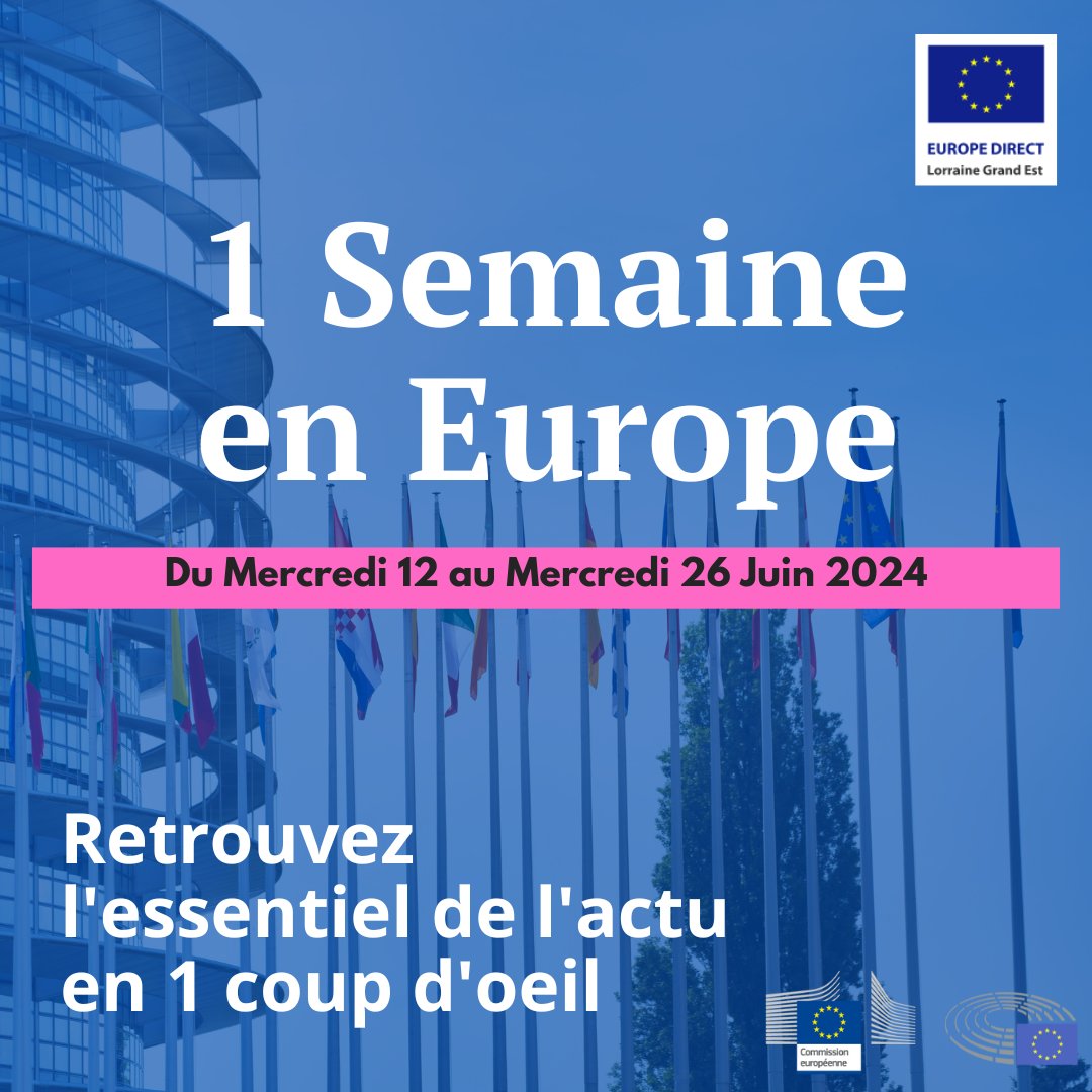 Une semaine en #Europe ! Retour sur :

🌍Pacte migration et asile
👩Violence à l’égard des femmes
🌊Traité sur la haute mer
🔞Contrôles sur les sites pour adultes
🔺Matériaux en contact avec les aliments
🚗Véhicules électriques 🇨🇳
💉Vaccins en Afrique
 tinyurl.com/12-26-juin-2024