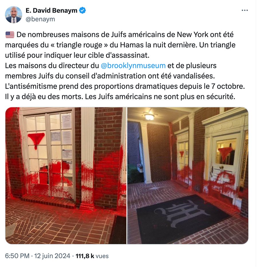 Quelques mots sur le triangle rouge arboré par Manuel Bompard : 

1) C’est un symbole de revendication ouvrière, adopté au XIX siècle pour distinguer le manifestant du simple citoyen, et appeler à la journée de 8h. 👍
2) Dans les camps de concentration nazis,  le triangle rouge