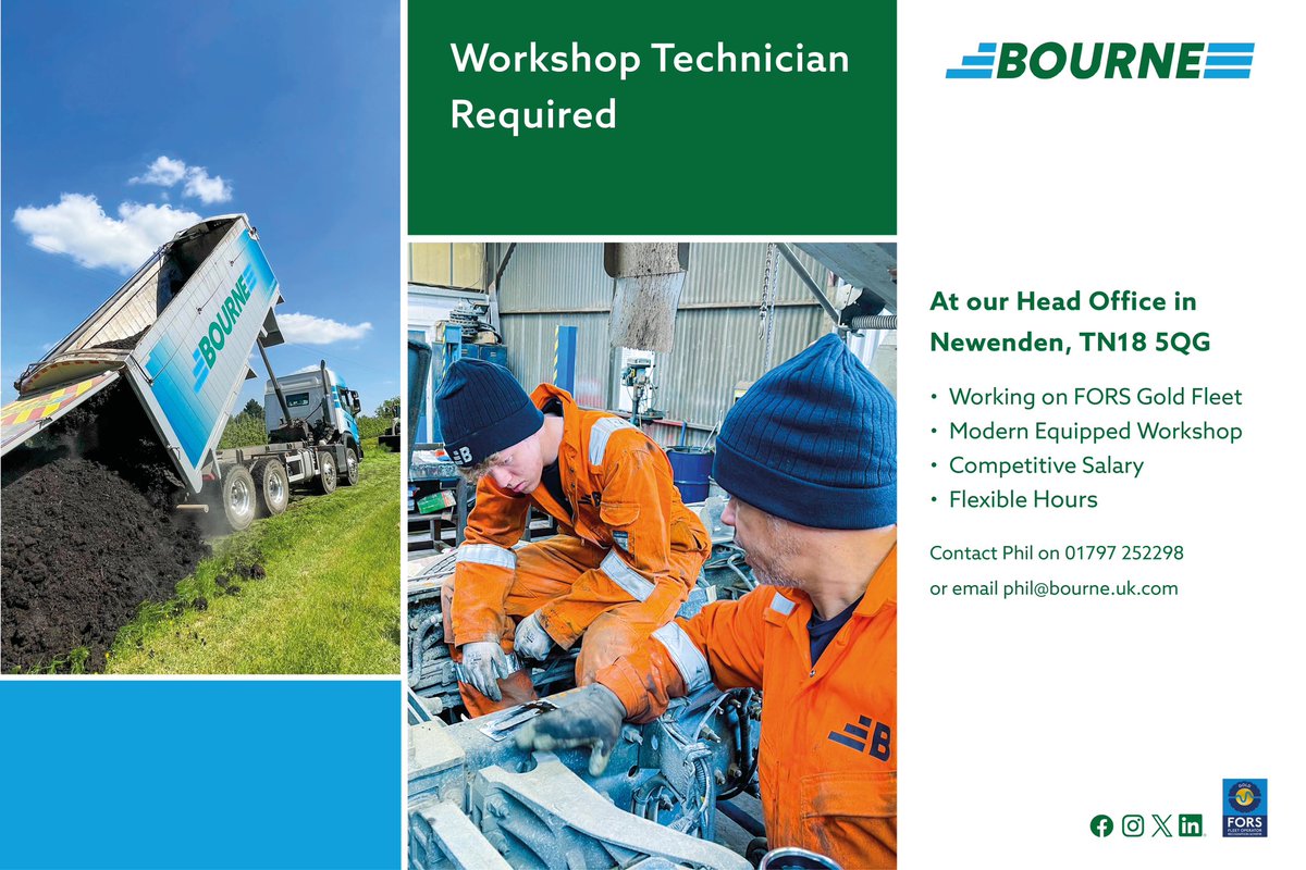 @John_Bourne (@johnbourne_co) on Twitter photo We’re #hiring!
Workshop Technician Required, contact Phil on 01797 252298 or email phil@bourne.uk.com
Based at our head office in Newenden, TN18 5QG
#forsgold #workshop #jobvacancy #hiring #workshoptechnicianjobs We’re #hiring!
Workshop Technician Required, contact Phil on 01797 252298 or email phil@bourne.uk.com
Based at our head office in Newenden, TN18 5QG
#forsgold #workshop #jobvacancy #hiring #workshoptechnicianjobs