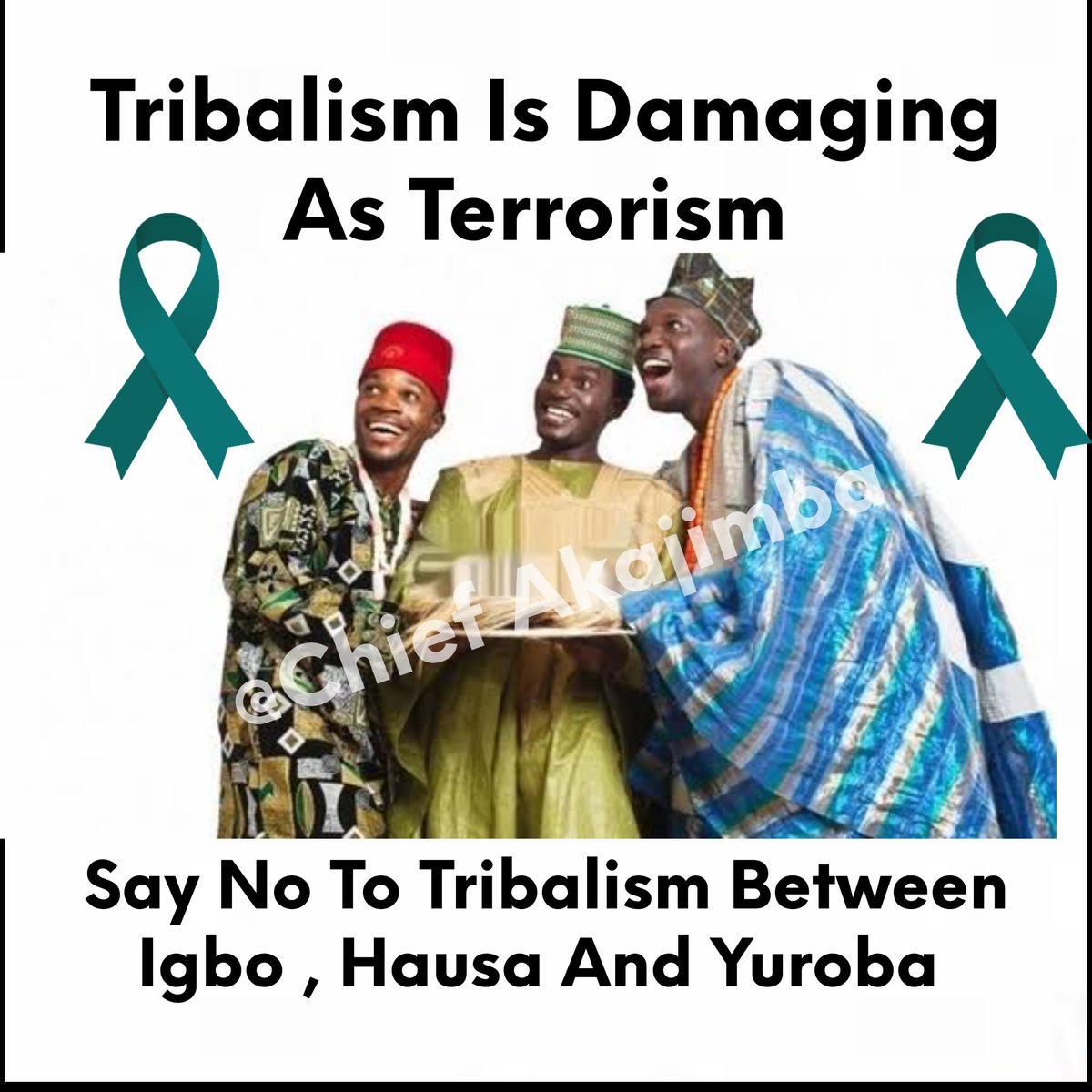 Arizona75756290's tweet photo. Tribalism is damaging as terrorism
#saynototribalism
#Trendingnigeria https://t.co/HXYVeURyEX
