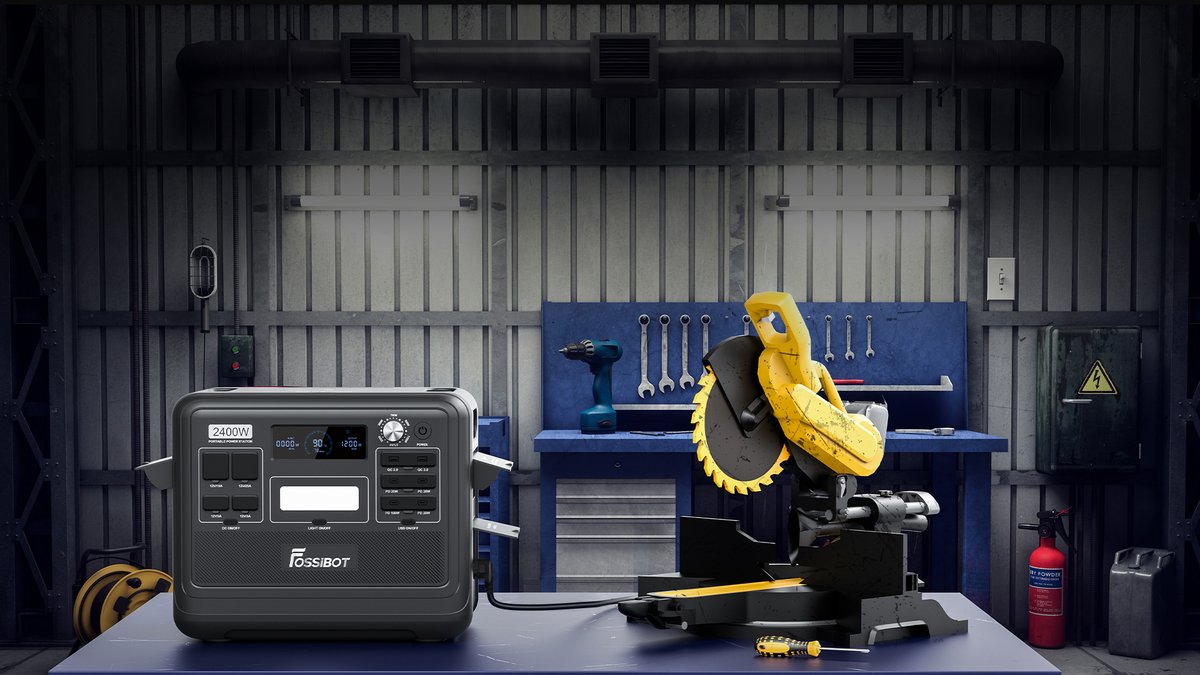 FossibotTech's tweet image. Power up your workshop effortlessly! The FOSSiBOT F2400 provides reliable energy for all your tools. No more interruptions, just pure power. 💪🔧 #WorkshopEssentials #FOSSiBOT #PortablePower