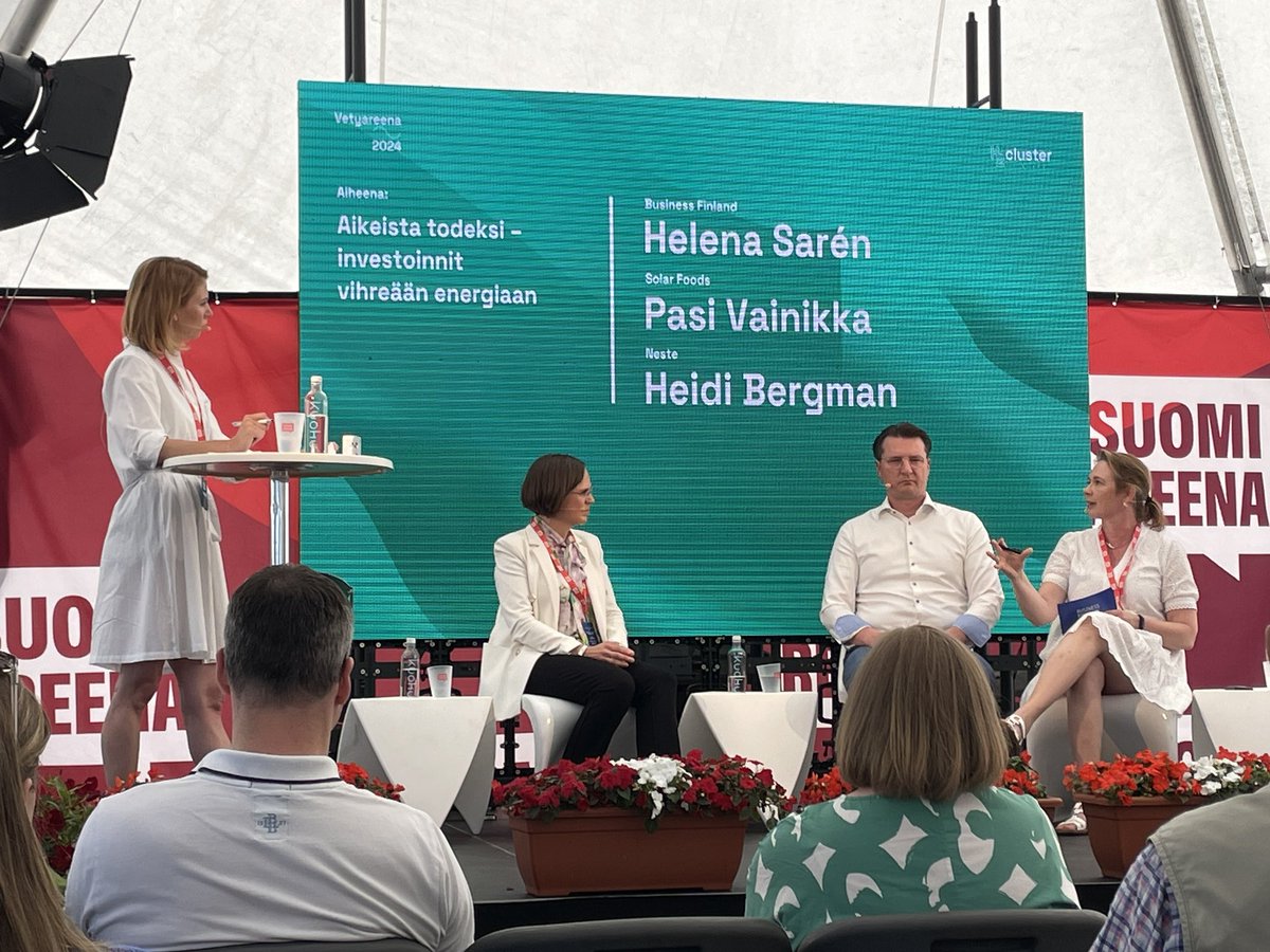 Helena Soimakallio (@hsoimakallio) on Twitter photo Hyväksyttävyys, toiminnallisuus ja skaalautuvuus ovat #solarfoods tj <a href="/PasiVainikka/">Pasi Vainikka</a> mukaan olennaisia tekijöitä uuden #Solein - soluproteiinin menestykselle.
Samat kriteerit pätevät kaikkiin vihreän siirtymän uusiin ratkaisuihin.
<a href="/SuomiAreena/">SuomiAreena</a> #H2Cluster Hyväksyttävyys, toiminnallisuus ja skaalautuvuus ovat #solarfoods tj <a href="/PasiVainikka/">Pasi Vainikka</a> mukaan olennaisia tekijöitä uuden #Solein - soluproteiinin menestykselle.
Samat kriteerit pätevät kaikkiin vihreän siirtymän uusiin ratkaisuihin.
<a href="/SuomiAreena/">SuomiAreena</a> #H2Cluster