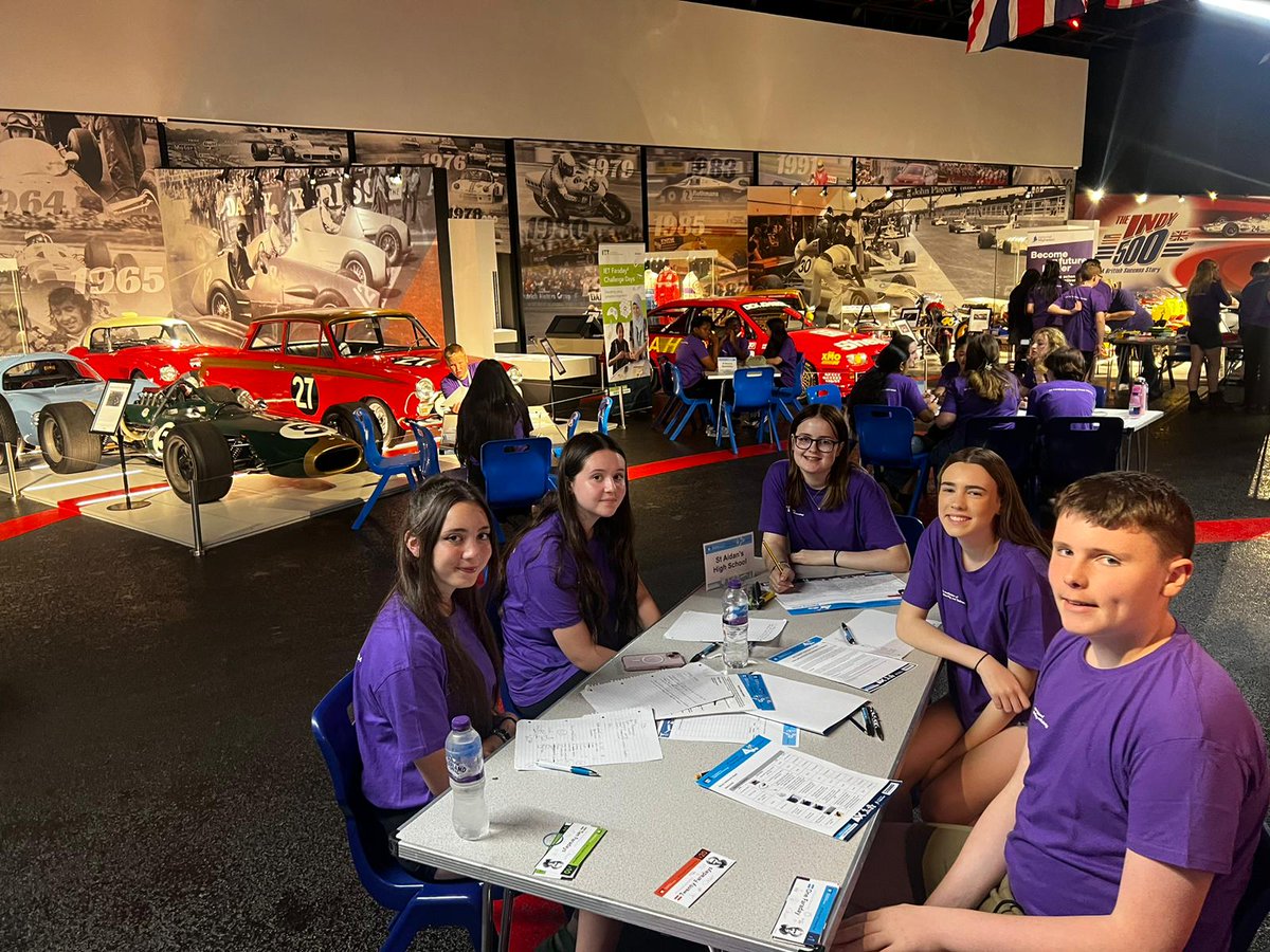 StAidansScience's tweet photo. Good luck to our Faraday Challenge team at the UK finals!  Only the top five teams in the UK made the final at Silverstone!!! @StAidansHigh @StAidansScience https://t.co/5VeEXTon7V