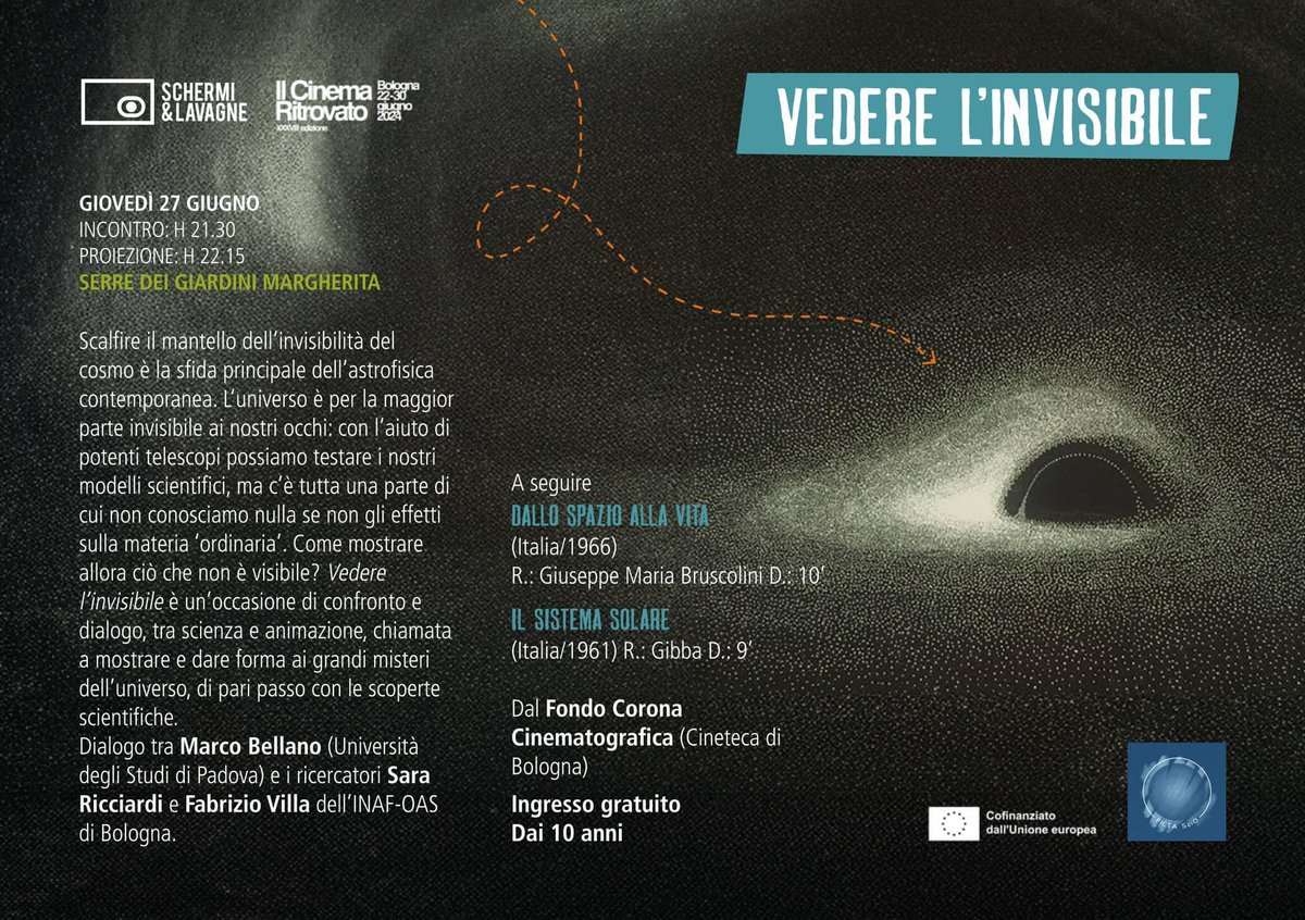 A FICTA SciO event at Il cinema ritrovato 2024, about animation and the “invisible” marvels of the cosmos! With INAF-OAS researchers Sara Ricciardi and Fabrizio Villa.