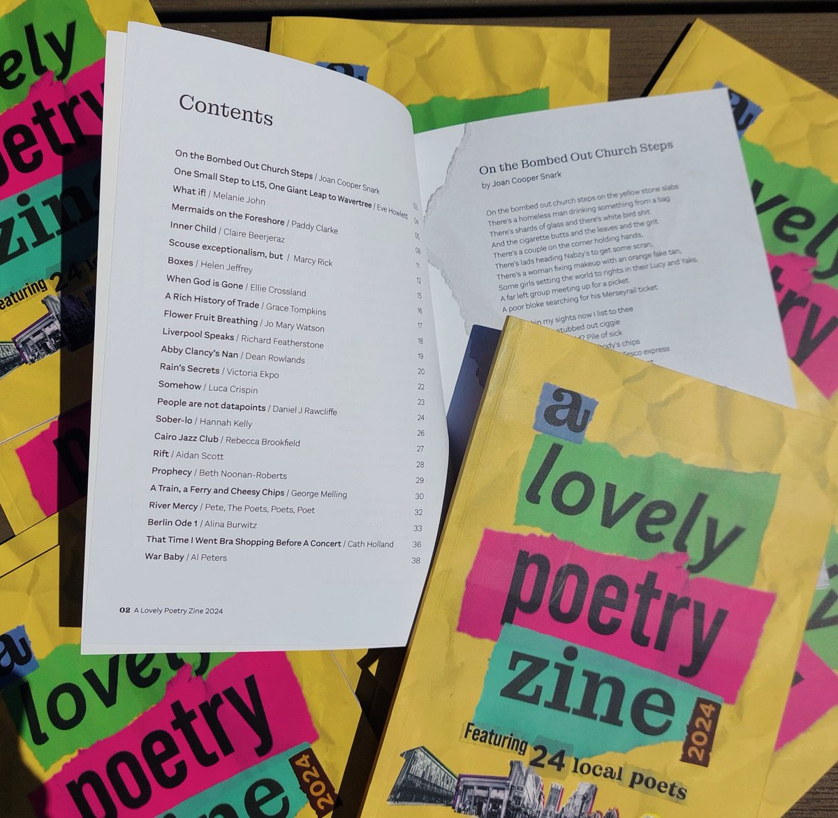 A Lovely Poetry Zine 2024 is here, and she’s stunning 😍 

24 original poems by local artists, exploring their connection to Liverpool 💜

Our zines are on sale for £3 at <a href="/newsfromnowhere/">News From Nowhere</a>, and will be at all festival events!

ℹ️⬇️
alovelypoetryfestival.uk