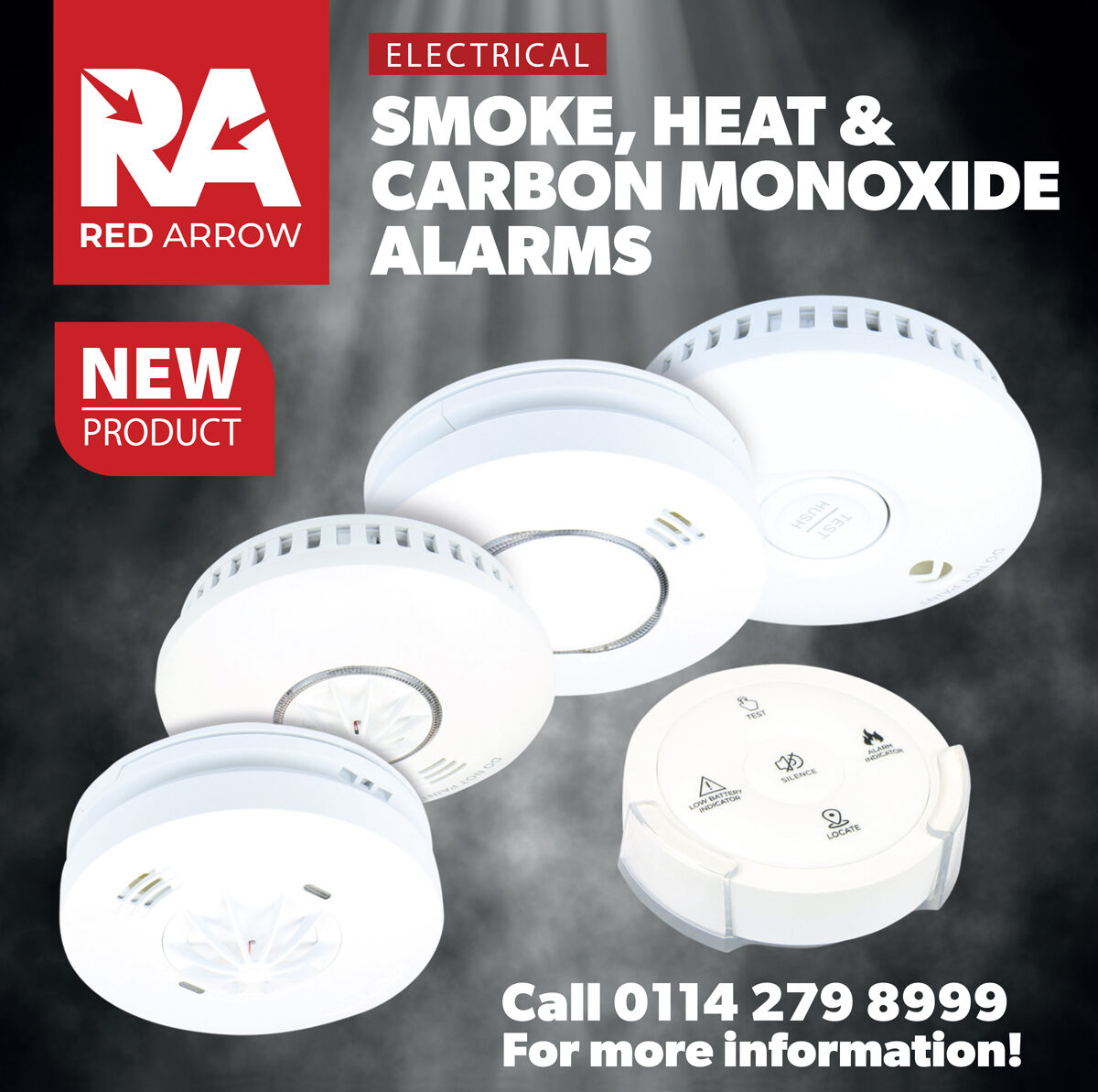 RedArrowElec's tweet photo. Take a look at Red Arrow's latest professional range of Smoke, Heat &amp; Carbon Monoxide Alarms!

All sensors are 100% tested, not batch tested to ensure complete peace of mind.

Browse the full range including a range of accessories here: https://t.co/HEXhLw7N9Q

#RedArrow https://t.co/rY30kqHcW0