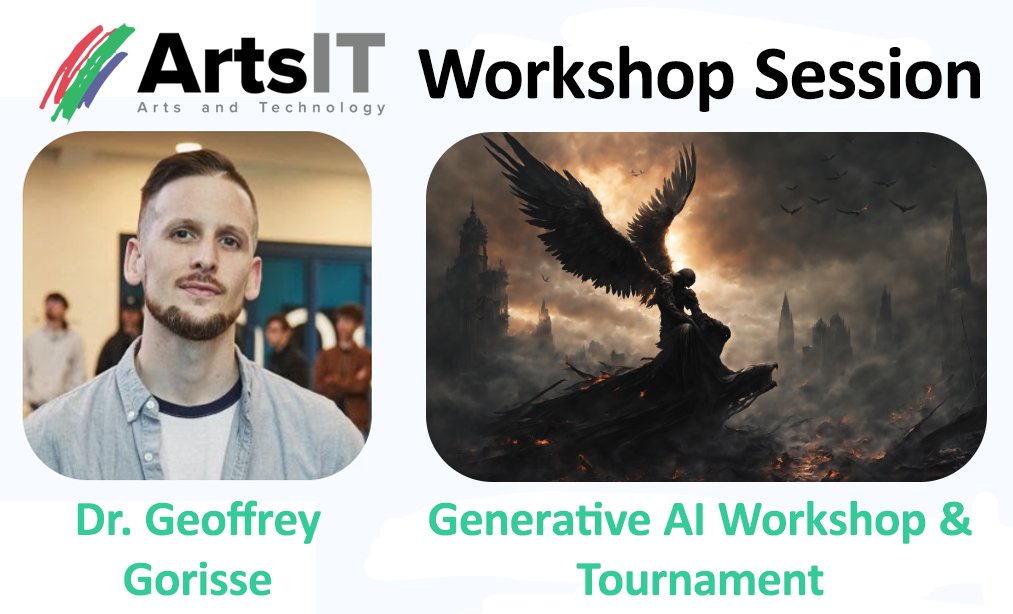 Domna Banakou (@domnaban) on Twitter photo 🎉 We are happy to announce that EAI ArtsIT 2024 attendees will have the opportunity to join a #GenerativeAI #workshop and #tournament led by @GeoffreyGorisse. Come join us at <a href="/NYUAbuDhabi/">NYU Abu Dhabi</a> from November 13-15! Submissions are Open! lnkd.in/dS84_nh8 🎉 We are happy to announce that EAI ArtsIT 2024 attendees will have the opportunity to join a #GenerativeAI #workshop and #tournament led by @GeoffreyGorisse. Come join us at <a href="/NYUAbuDhabi/">NYU Abu Dhabi</a> from November 13-15! Submissions are Open! lnkd.in/dS84_nh8