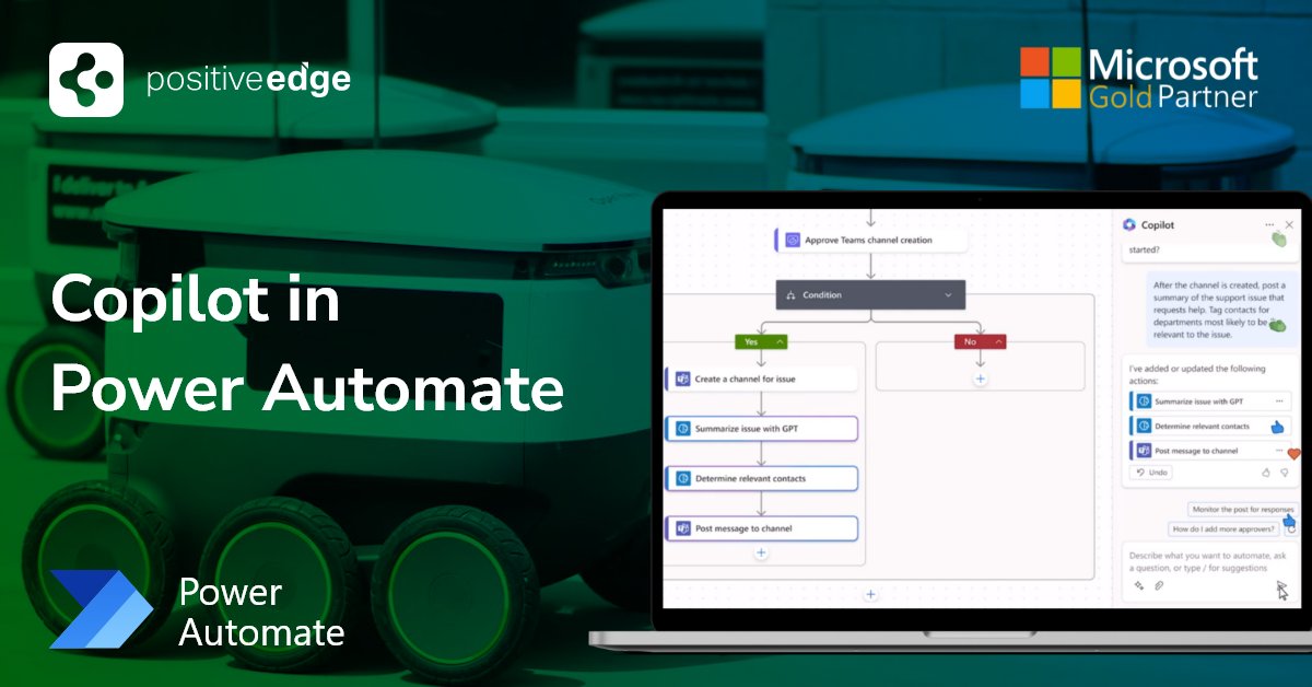 edge_positive's tweet image. Create, edit, and extend process automation faster using natural language with Copilot in Power Automate.

Click here: bit.ly/49bFPqq

#microsoftpowerplatform #microsoftpowerautomate #microsoftpowerautomateimplementationpartner #copilotinpowerautomate #positiveedge