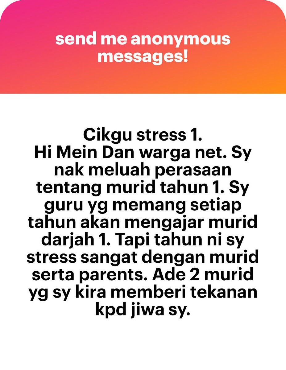 meinmokhtar's tweet photo. Luahan cikgu PART 1 https://t.co/YmBni2eo5S
