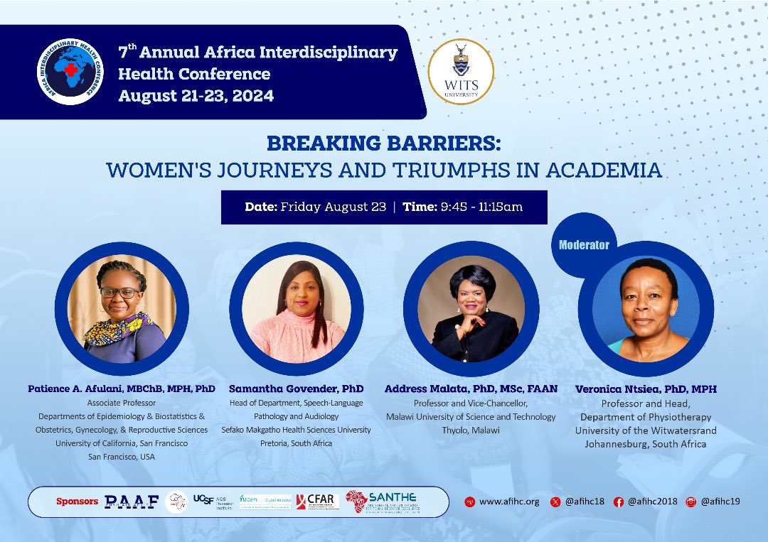 We are excited to announce #AfIHC2024 panel speakers

Register at afihc.org