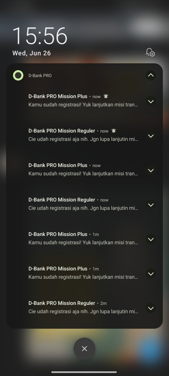 daerahnetral's tweet photo. Min tolong ini aplikasi D-Bank dispam notif kayak gini @HelloDanamon mentang2 ni hape jarang ada notif karena jomblo, tapi ga gini juga min. https://t.co/4kYTAlNi8N