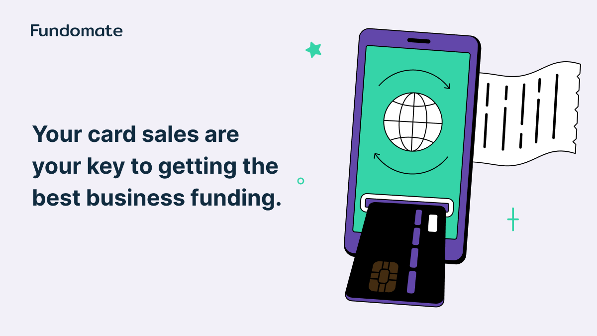 Fundomate's tweet photo. Your card sales are your key to getting the best business funding. https://t.co/GWof3sYNC4 https://t.co/PfQDZkDqnN