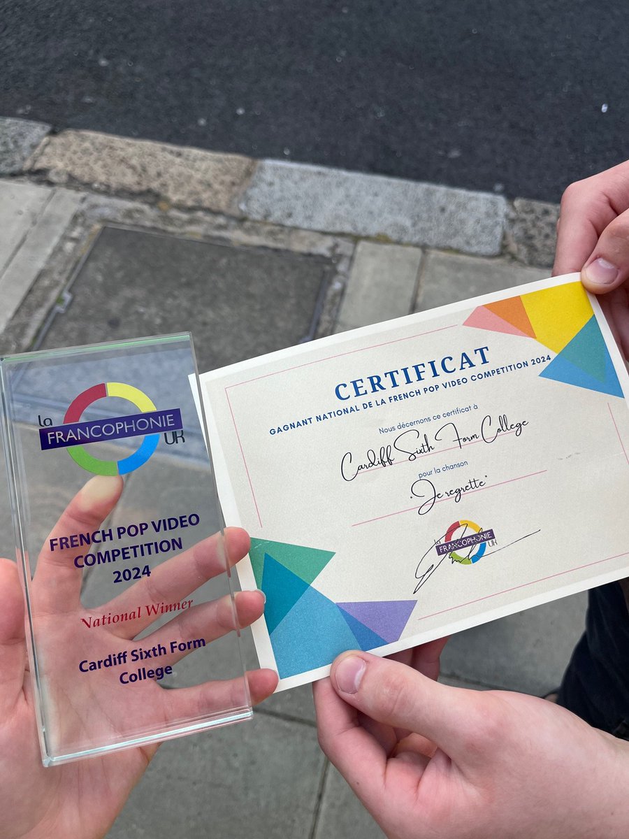 We are immensely proud of our students who have triumphed in the Grand Final of the French Pop Video Competition 2024, in the 16-18 age category, organised by Groupe Francophonie UK. 
Félicitations! The video is avalaible here: youtu.be/QDCrgdX8sZc