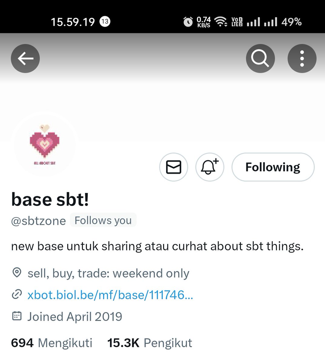 sbtxve's tweet photo. yeay dapet follback, thank you🤩😍💐 @sbtzone https://t.co/df0VsodXTe