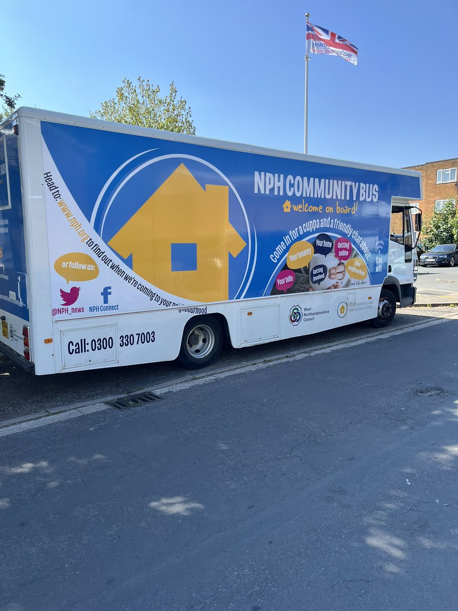 Great to have the NPH Community Bus at Pendle Road, Duston this morning <a href="/NPH_news/">NPH_news</a>