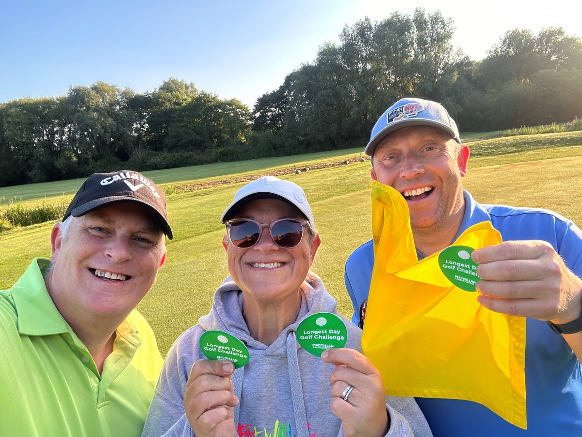 AngliaCM's tweet photo. Case Manager Sarah Fisher recently completed four rounds of golf in her longest day of golf challenge, all with the goal of raising money for @macmillancancer 💚

The team have raised £400 so far, and donations are still open if you would like to: https://t.co/HyCqRazKgW https://t.co/GXNzAQNBj9