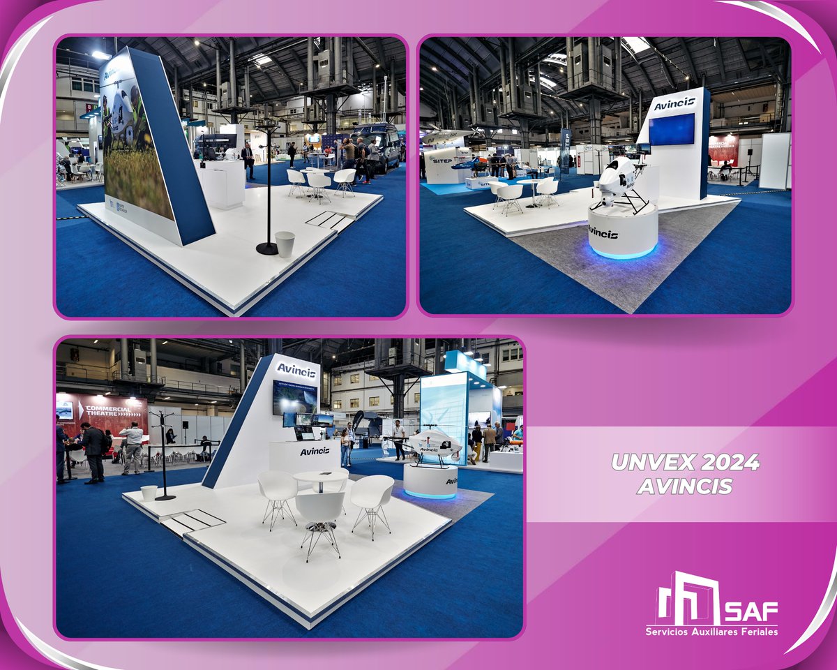 SAFeriales's tweet image. 🟣#SAF | Nos emociona anunciar que nuestro equipo ha diseñado y fabricado el #stand de #AVINCIS para la feria de @unvex_ 2024 ✈️. Contacta y descubre la calidad que ponemos en cada detalle #MiramosConUnaPerspectivaDiferente 👉🏼 𝐢𝐧𝐟𝐨@𝐬𝐚𝐟𝐞𝐫𝐢𝐚𝐥𝐞𝐬.𝐜𝐨𝐦 📩