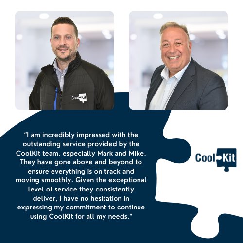 CoolKit is an industry-leader for a reason, and it’s not just because of our vans 🚚
 
Mark Beaton and Mike Scappaticci’s open dialogue with one of the West Midlands’ premium butchers ensured a smooth service.
 
From Burnley to Birmingham, we make the process smooth.