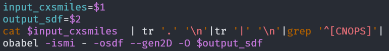 daninthenet's tweet photo. I usually draw several molecules in Marvin Sketch and it is later a pain to save them independently in a single SDF file. I found a shortcut: Save to CXSMILES, use BASH + @OpenBabel_org             
#bashgeek #openbabel #bash #compchemtips #compchem https://t.co/J1MOHWMTWf
