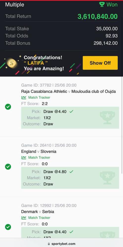 fixed24231's tweet image. @fixed24231 Congratulation to all our subscriber we boom todays game back to back, tomorrow game will be lite than todays own with big odd and huge winning 🏆 if you’re ready to be among tomorrow winning team come to my dm via WhatsApp now and let boom 💥 congratulation