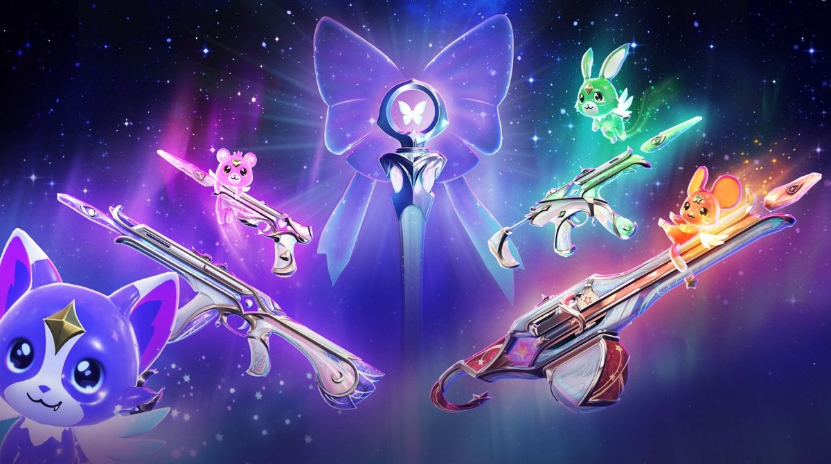 🚨 GIVEAWAY🚨 

EVORI DREAMWINGS BUNDLE🤩
#valorant 
 To enter:
1. Follow <a href="/Darmoshark1/">Darmoshark Official</a> 
2. Like this tweet ❤️
3. Retweet 🔄
4. In the comment , tag two friends

One Winner, must have PayPal
Winner announce Tuesday, July 2❤️