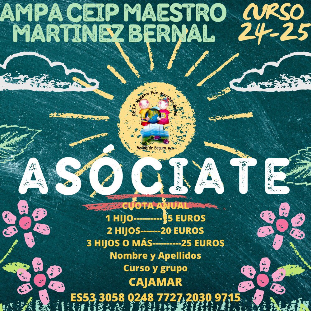AMPA CEIP MAESTRO FRANCISCO MARTÍNEZ BERNAL (@ampabernal) on Twitter photo 