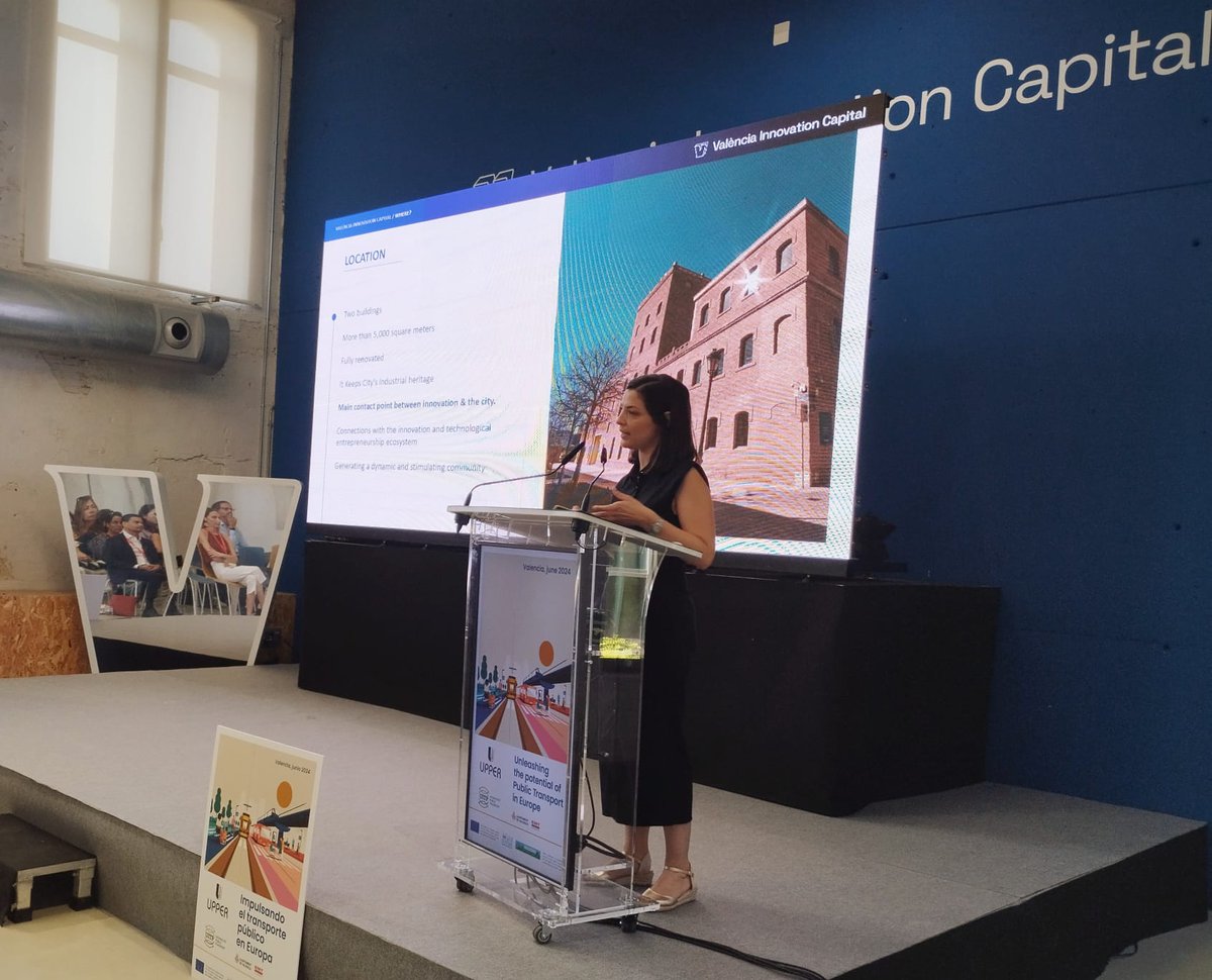 VLCInnovation's tweet image. 📸Esta mañana la subdirectora de Emprendimiento, Lucía Calabria, ha explicado la estrategia #ValenciaInnovationCapital en el marco del proyecto  #UPPERprojectEU &quot;Unleashing the potencial of Public Transport in Europe&quot;.
➡️upperprojecteu.eu 
#EUGreenCapital2024