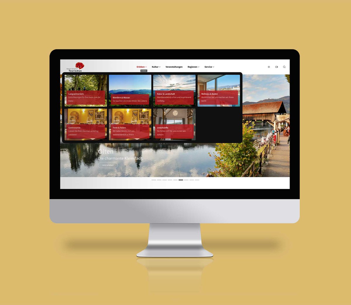 Website-Relaunch für Kanton Solothurn Tourismus
Benedikt Fluri, Marketing KST zur Zusammenarbeit: Unser Ziel war es, die Besucherführung zu verbessern. Mosaiq hat es verstanden unsere Bedürfnisse mit praktischen und preiswerten Massnahmen zu treffen.
kantonsolothurntourismus.ch