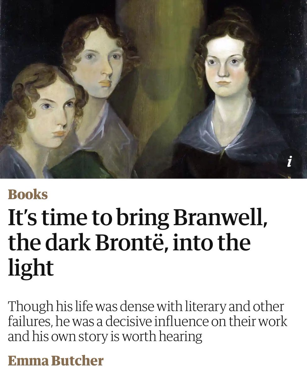 Dr Emma Butcher (@emmabutcher_) on Twitter photo Branwell Brontë was born OTD in 1817. Poet Laureate, Simon Armitage, and I collaborated on a piece for <a href="/guardian/">The Guardian</a> a few years back, celebrating his often overlooked contribution to the sibling unit.
theguardian.com/books/2017/jun… Branwell Brontë was born OTD in 1817. Poet Laureate, Simon Armitage, and I collaborated on a piece for <a href="/guardian/">The Guardian</a> a few years back, celebrating his often overlooked contribution to the sibling unit.
theguardian.com/books/2017/jun…