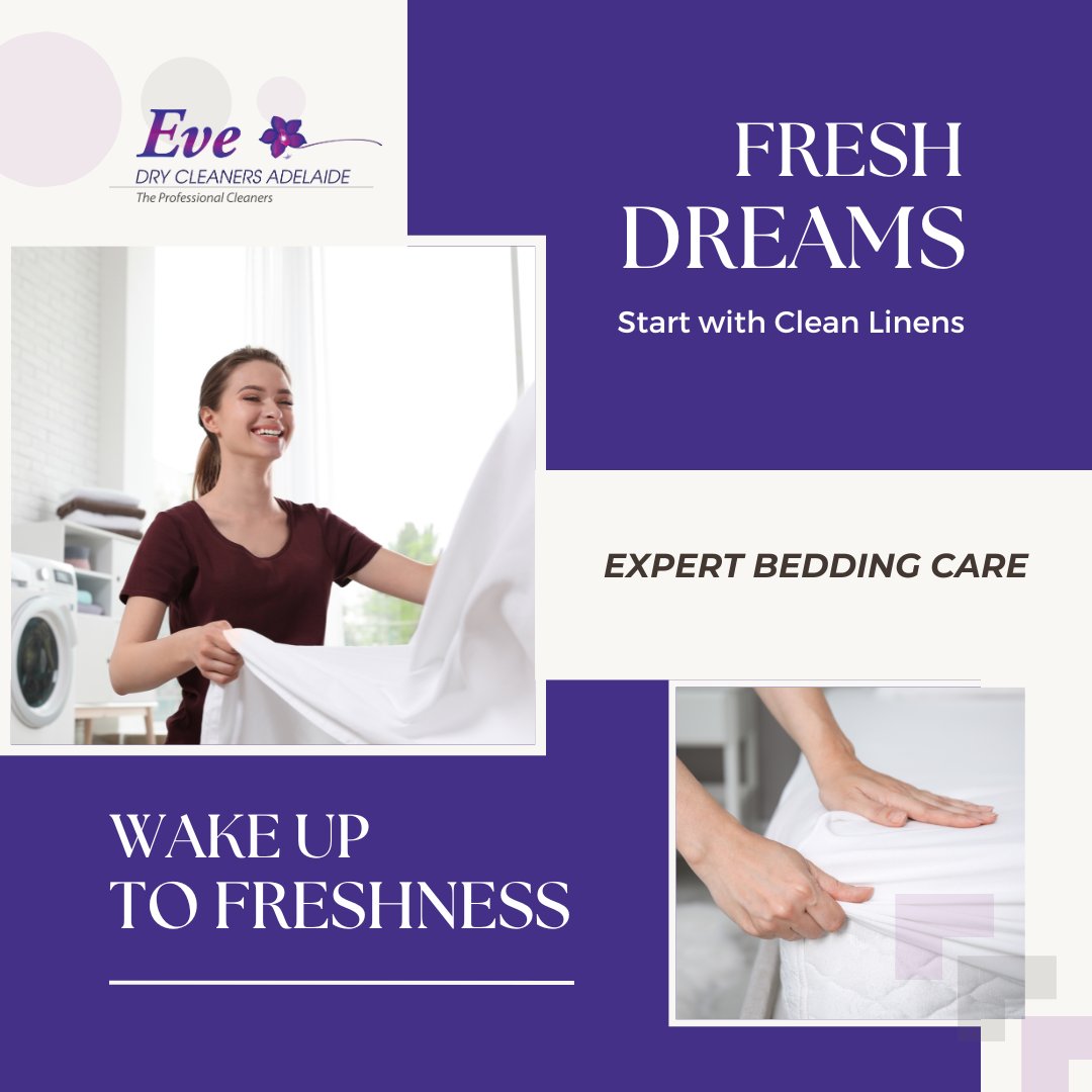 CleanersEve's tweet image. Revitalize your bedding linens with our professional dry cleaning services. 

Call Now 📞 (08) 8267 1200

#FreshLinens #BeddingCare #CleanSleep #LuxuryLaundry #DryCleaning #SleepInComfort #FreshSheets #PristineBedding #SoftAndClean #RevitalizeRest #EveDryCleaners #Adelaide
