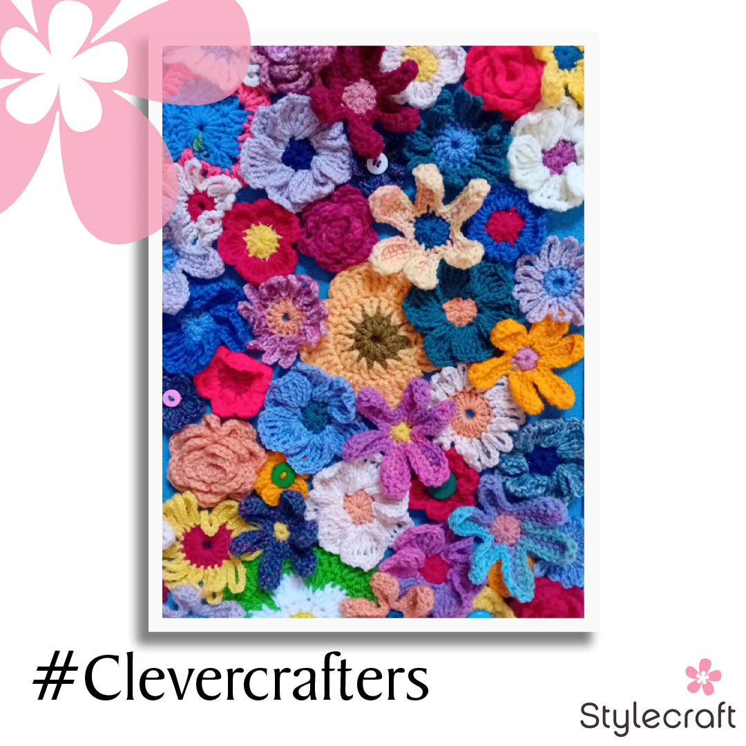 Alice and Maple has created a flower wall from all her Special DK scraps! Great idea! #clevercrafters