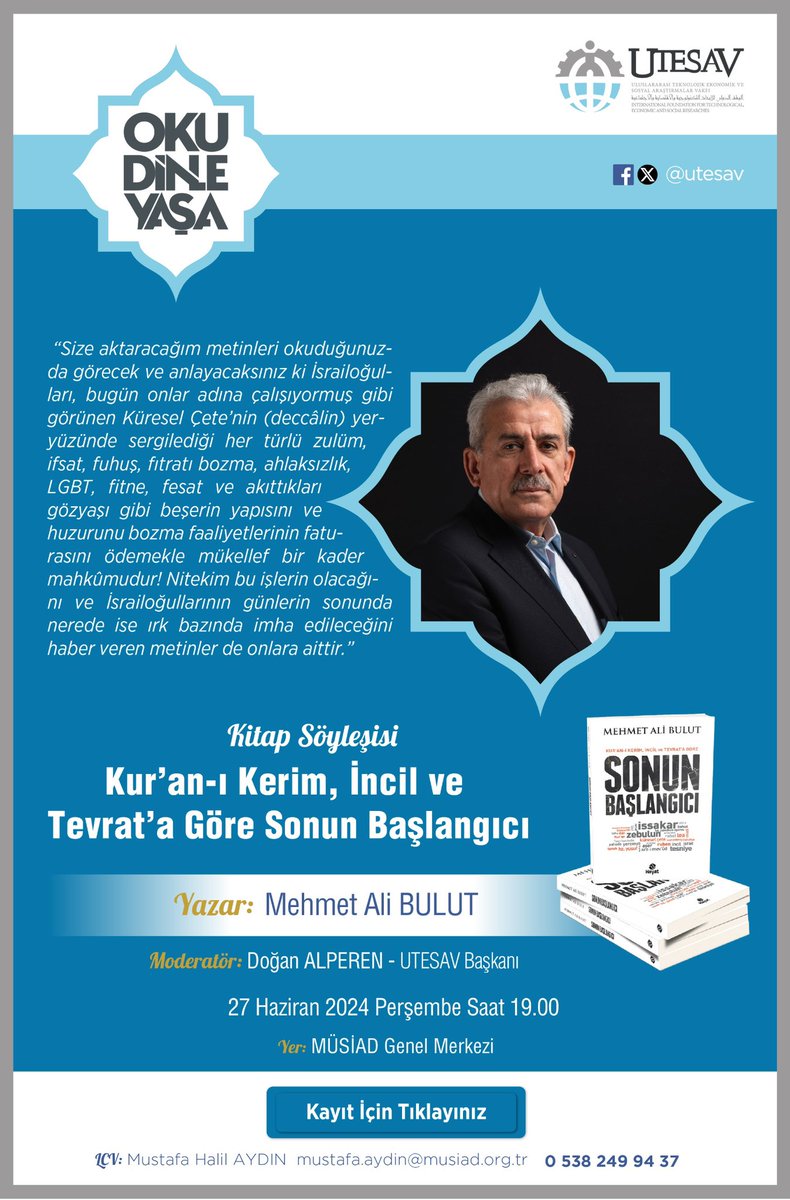 Değerli Dostlar,
7 Ekim 2023’ten bu yana GAZZE’de yaşanmakta olan barbarlık ve katliamı anlayabilmek ve masum Gazzeli kardeşlerimiz için elimizden gelecek, yapabileceğimiz  bir şeylerin olduğunu görmemiz için bu programa katılmalı ve destek olmalıyız.