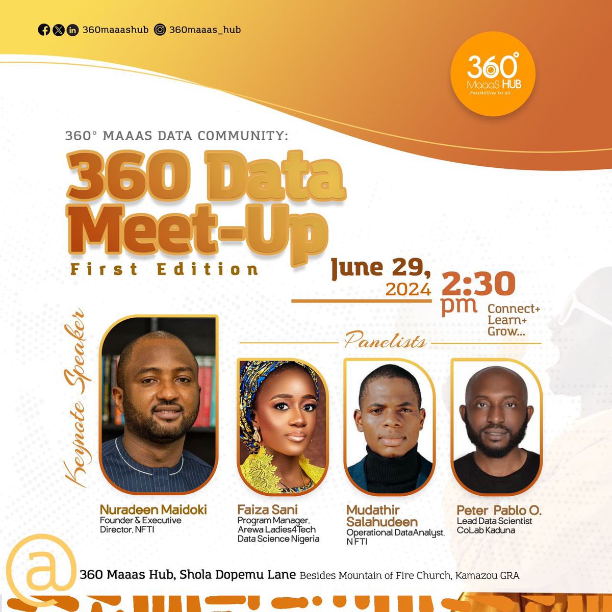 MaaaS360's tweet image. Exciting news! The first edition of our Data Community hangout is happening on June 29th, 2024, at 2:30 PM. 

Don’t miss out—register now and be part of our vibrant data community! ⬇️
bit.ly/360°_DataMeetUp

#360DataCommunity #DataHangout #Networking #TechEvent #Join