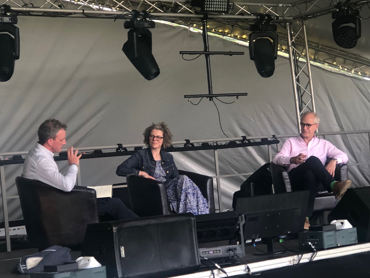 The sea saviours. A stellar line up at the fabulous <a href="/ChalkeFestival/">Chalke History Festival</a> with <a href="/helenscales/">HS</a> &amp; <a href="/CRHClover/">Charles Clover</a> with <a href="/AlexJLanglands/">Alex Langlands</a> talking about their brilliant and IMPORTANT books What The Wild Sea Can Be, and Rewilding the Sea. A wonderful event.