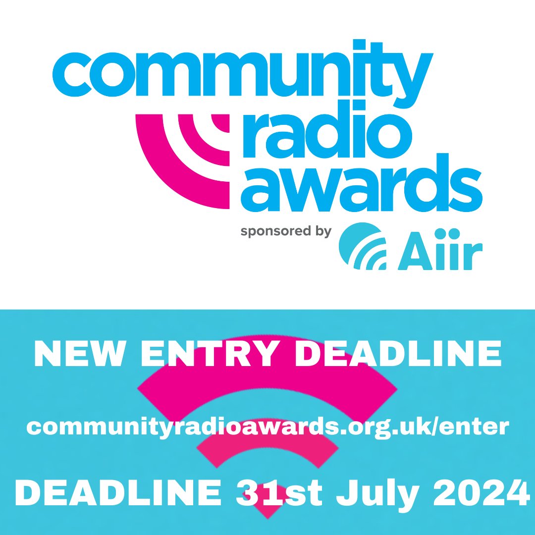DEADLINE EXTENDED to the 31st of July so stations can concentrate on #elections coverage, and NEW special category for #GE2024 #CRAs #CommunityRadio <a href="/aiir/">Aiir</a>